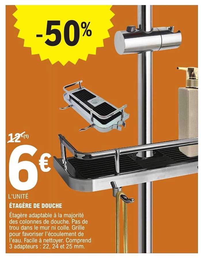 ÉTAGÈRE DE DOUCHE