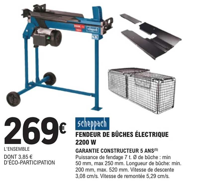 FENDEUR DE BÛCHES ÉLECTRIQUE 2200 W