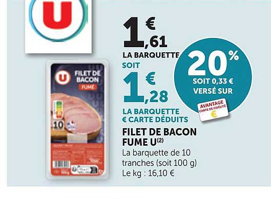 FILET DE BACON FUME U²