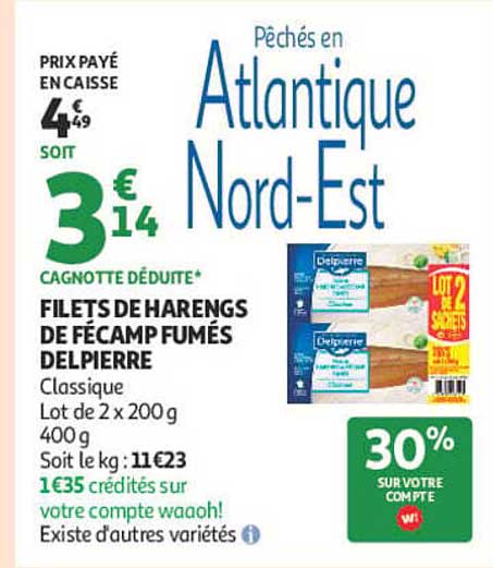 Filets de harengs de Fécamp fumés Delpierre