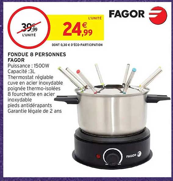 FONDUE 8 PERSONNES FAGOR