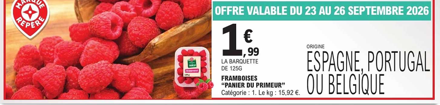 FRAMBOISES “PANIER DU PRIMEUR”