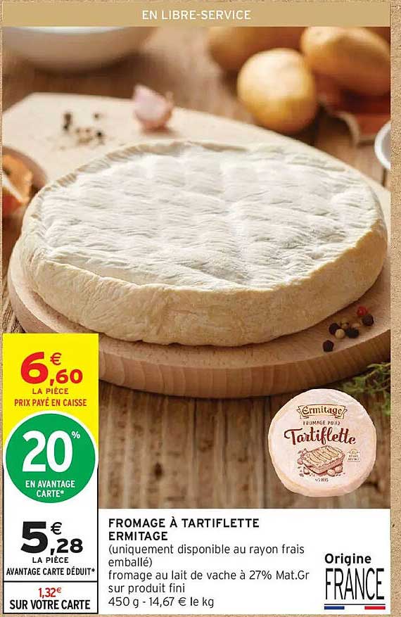 FROMAGE À TARTIFLETTE ERMITAGE