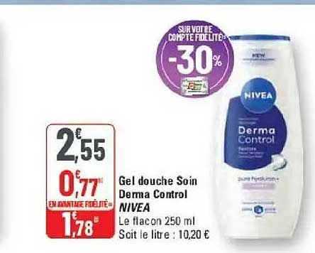 Gel douche Soin Derma Control NIVEA