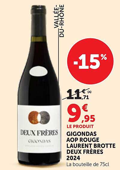 GIGONDAS AOP ROUGE LAURENT BROTTE DEUX FRÈRES 2024