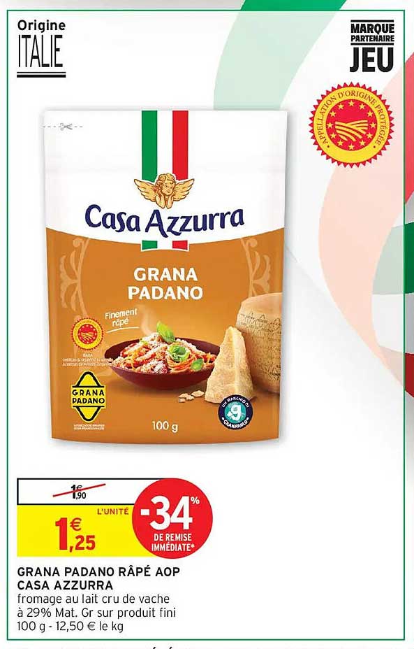 GRANA PADANO RÂPÉ AOP CASA AZZURRA