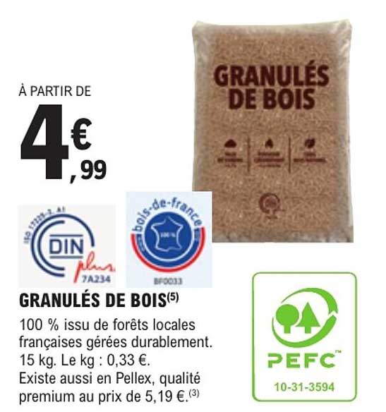 GRANULÉS DE BOIS