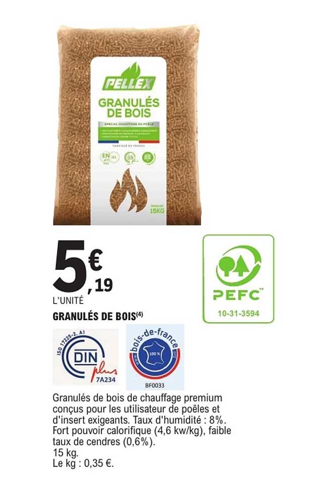 GRANULÉS DE BOIS