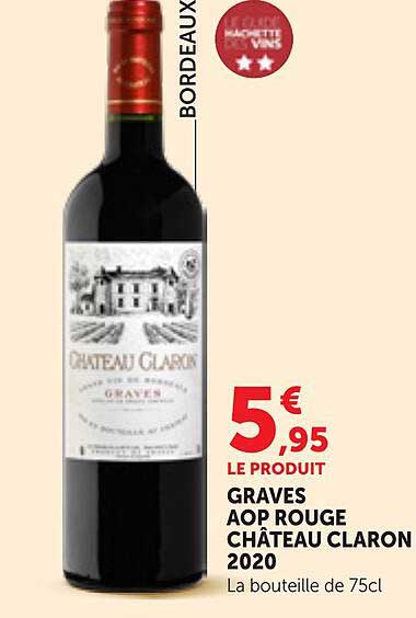 GRAVES AOP ROUGE CHÂTEAU CLARON 2020