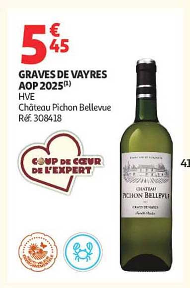 GRAVES DE VAYRES AOP 2025(1) HVE Château Pichon Bellevue Réf. 308418