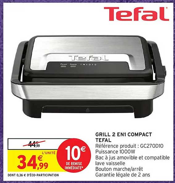 GRILL 2 EN1 COMPACT TEFAL
