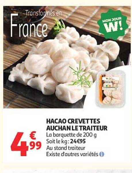 HACAO CREVETTES AUCHAN LE TRAITEUR