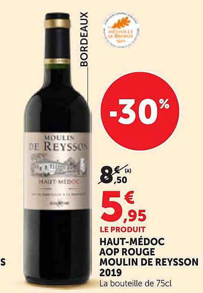 HAUT-MÉDOC AOP ROUGE MOULIN DE REYSSON 2019