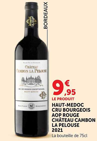HAUT-MEDOC CRU BOURGEOIS AOP ROUGE CHÂTEAU CAMBON LA PELOUSE 2021