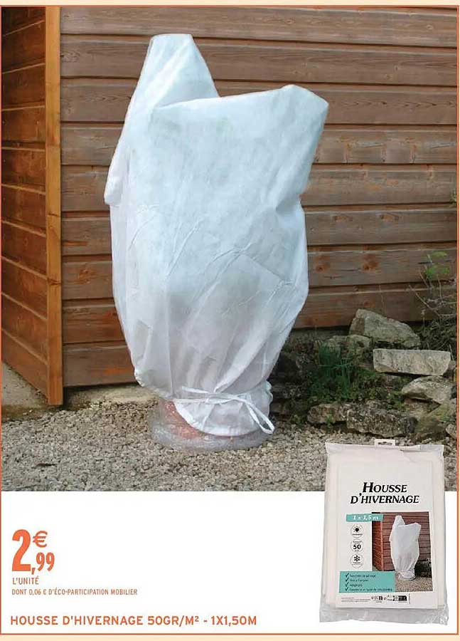 HOUSSE D'HIVERNAGE 50GR/M² - 1X1,50M