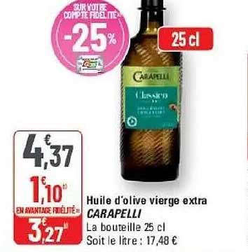 Huile d'olive vierge extra CARAPELLI