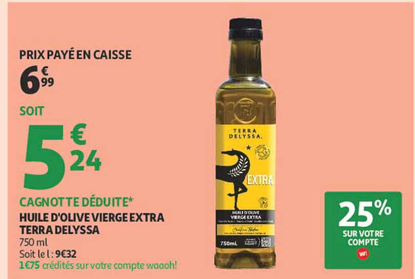 HUILE D'OLIVE VIERGE EXTRA TERRA DELYSSA