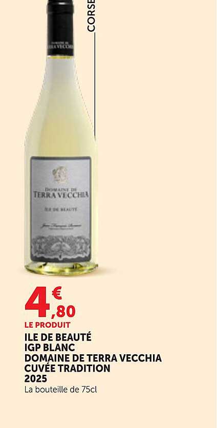 ILE DE BEAUTÉ IGP BLANC DOMAINE DE TERRA VECCHIA CUVÉE TRADITION 2025