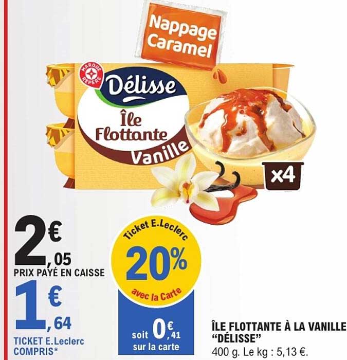ÎLE FLOTTANTE À LA VANILLE "DÉLISSE"