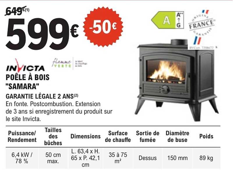 INVICTA POÊLE À BOIS "SAMARA"