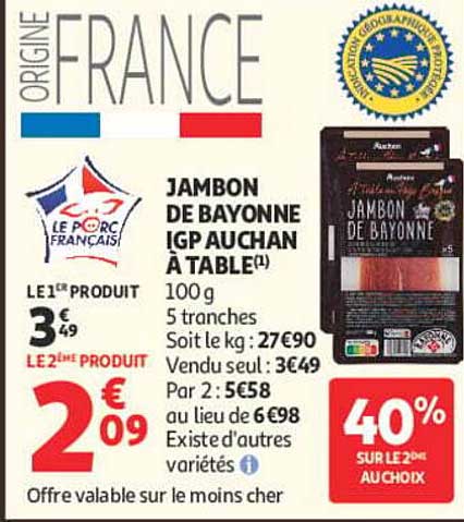 JAMBON DE BAYONNE IGP AUCHAN A TABLE(1)