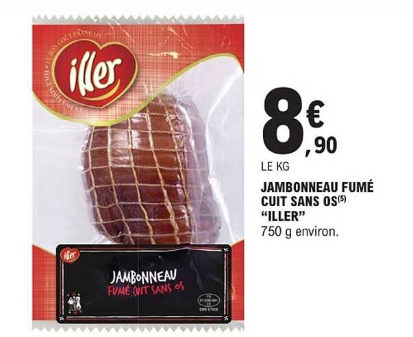 JAMBONNEAU FUMÉ CUIT SANS OS “ILLER”