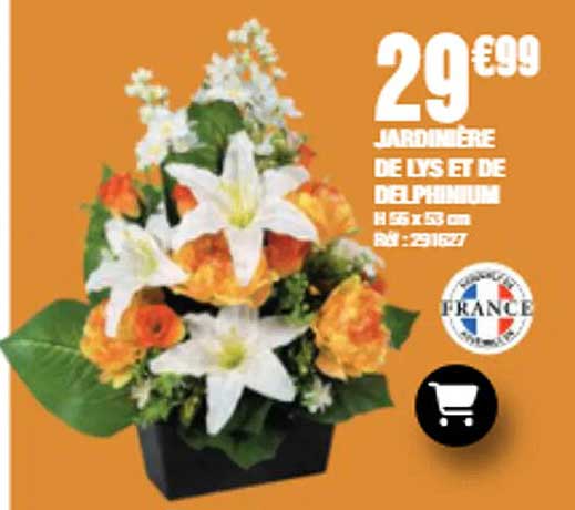 JARDINIERE DE LYS ET DE DELPHINIUM