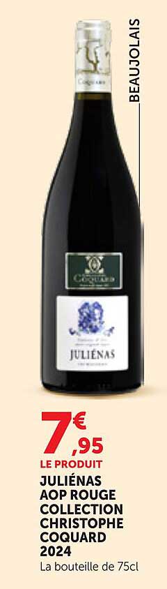 JULIÉNAS AOP ROUGE COLLECTION CHRISTOPHE COQUARD 2024