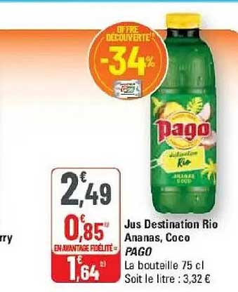Jus Destination Rio Ananas, Coco PAGO