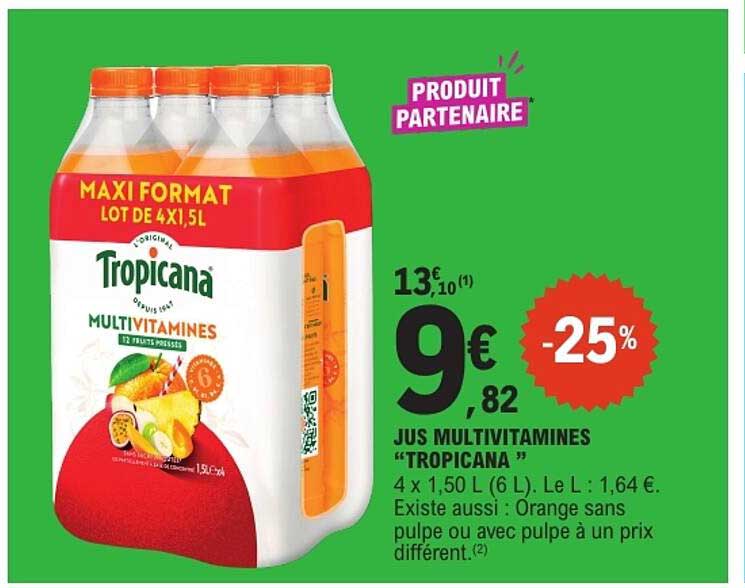 JUS MULTIVITAMINES “TROPICANA”