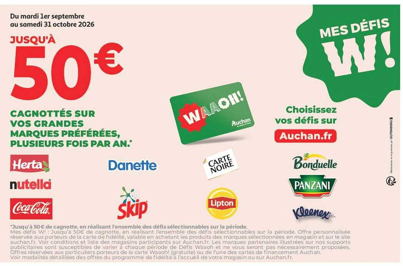 JUSQU'À 50€ CAGNOTTÉS SUR VOS GRANDES MARQUES PRÉFÉRÉES, PLUSIEURS FOIS PAR AN