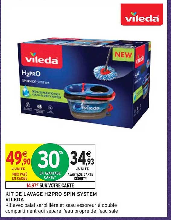 KIT DE LAVAGE H2PRO SPIN SYSTEM VILEDA