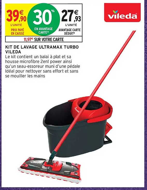 KIT DE LAVAGE ULTRAMAX TURBO VILEDA