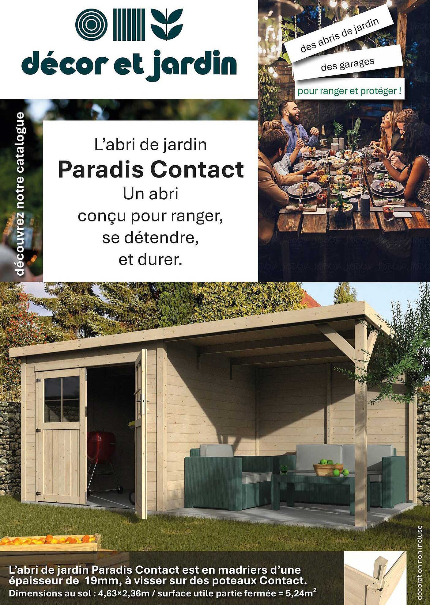 L’abri de jardin Paradis Contact