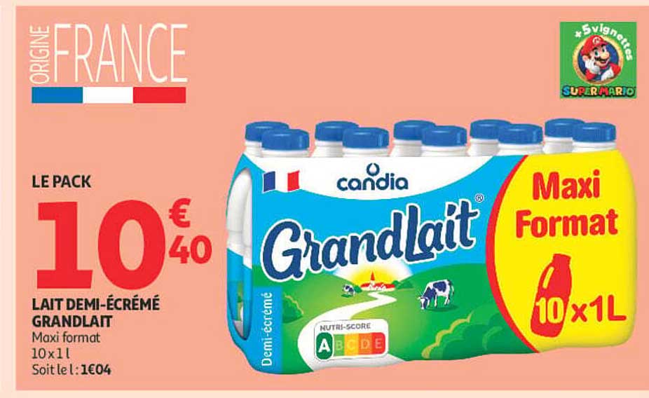 LAIT DEMI-ÉCRÉMÉ GRANDLAIT