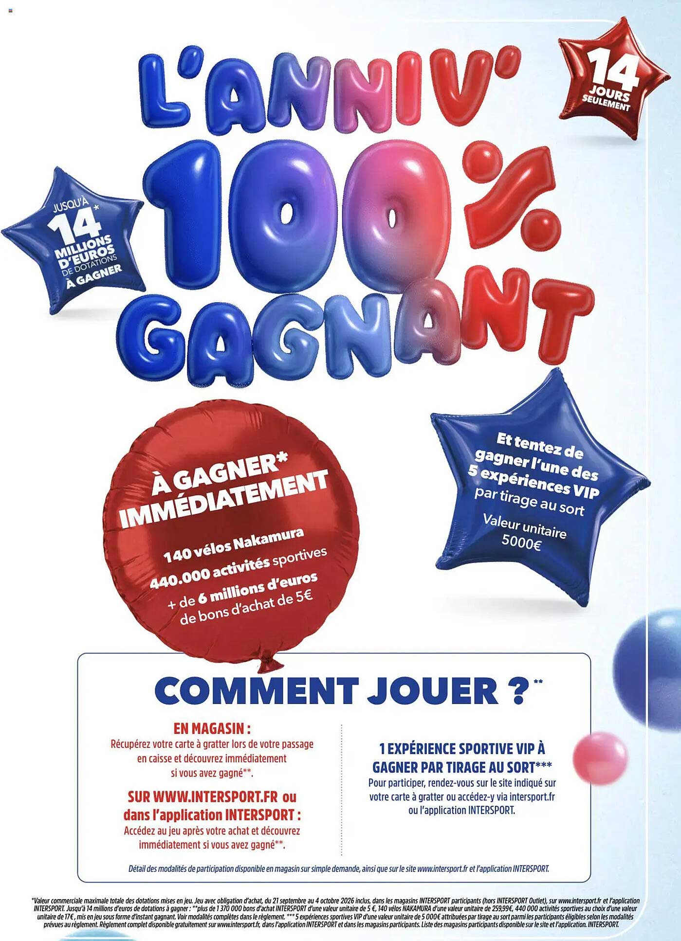 L'ANNIV' 100% GAGNANT
