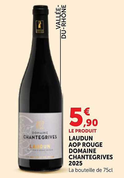 LAUDUN AOP ROUGE DOMAINE CHANTEGRIVES 2025