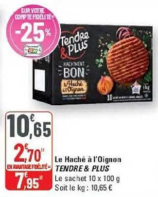 Le Haché à l'Oignon TENDRE & PLUS