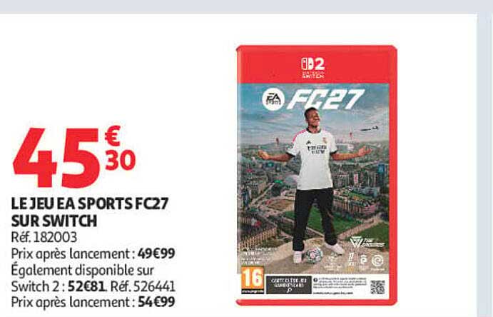 LE JEU EA SPORTS FC27 SUR SWITCH