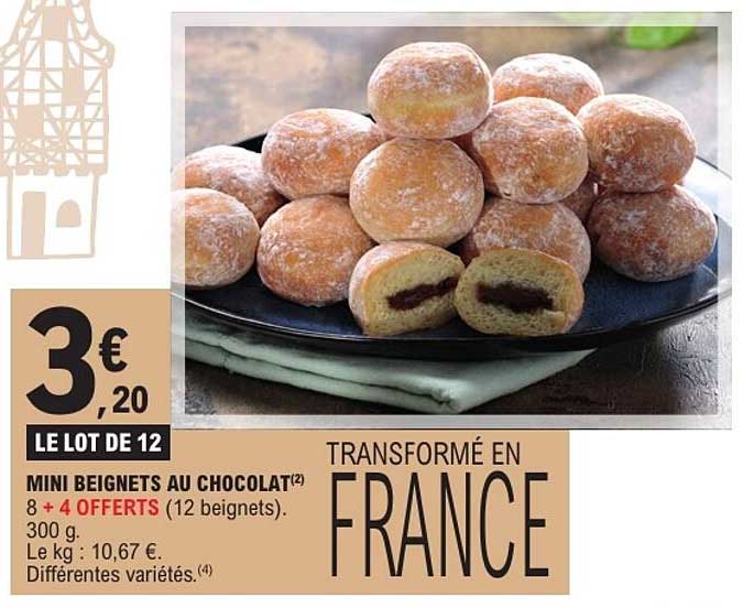LE LOT DE 12 MINI BEIGNETS AU CHOCOLAT