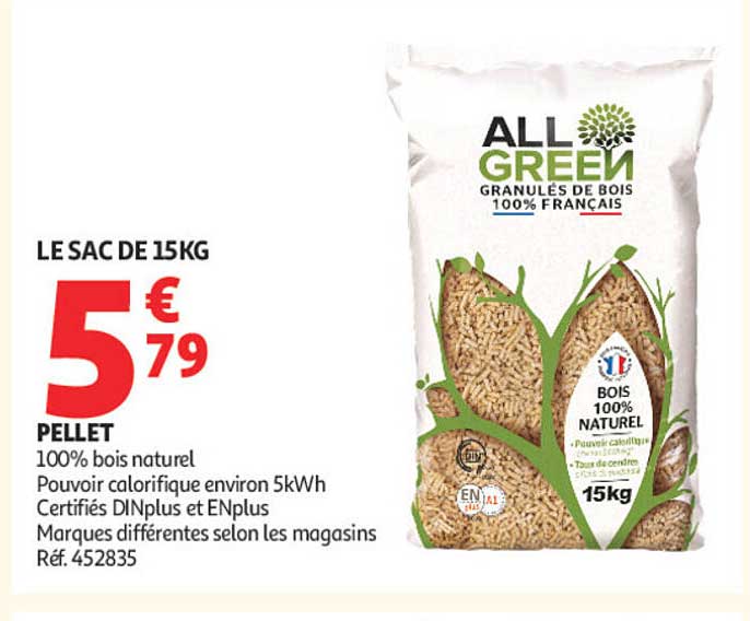 LE SAC DE 15KG PELLET