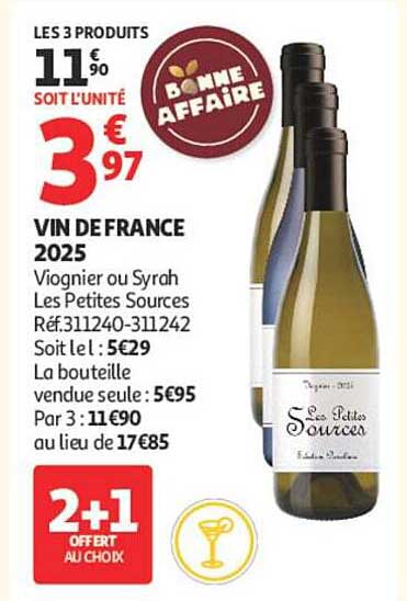 LES 3 PRODUITS 11€90 SOIT L'UNITE 3€97