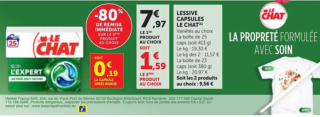 LESSIVE CAPSULES LE CHAT®