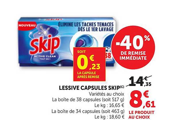 LESSIVE CAPSULES SKIP