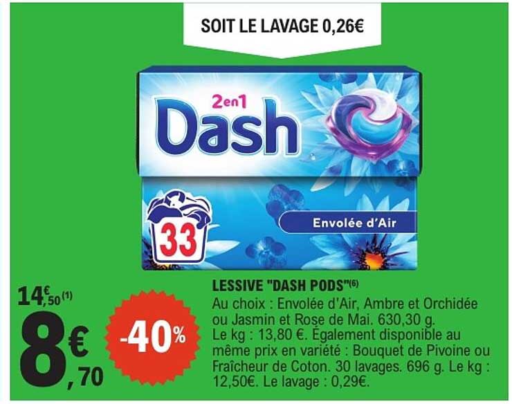 LESSIVE "DASH PODS"