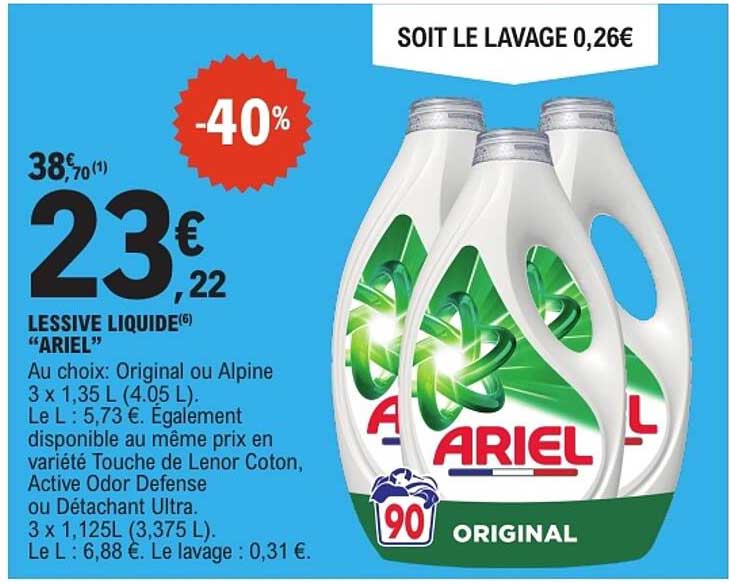 LESSIVE LIQUIDE “ARIEL”