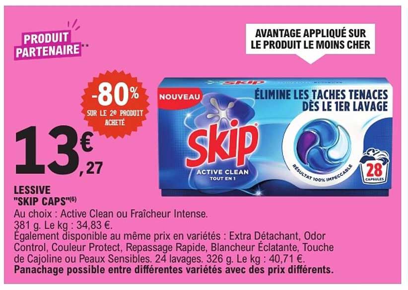 LESSIVE "SKIP CAPS"