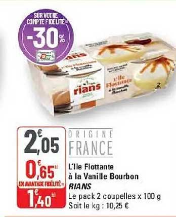 L’Ile Flottante à la Vanille Bourbon RIANS