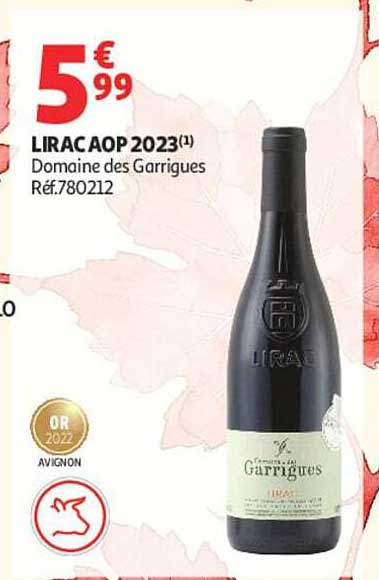 LIRAC AOP 2023 Domaine des Garrigues Réf.780212
