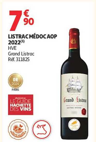 LISTRAC MÉDOC AOP 2022(1) HVE Grand Listrac Réf. 311825